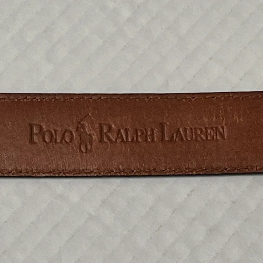 P0L0 RALPH LAUREN FAUX EMBOSSED CROC ALLIGATOR BELT GENUINE LEATHER BLACK 38